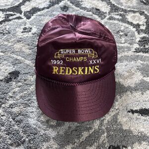 Vintage 1992 Washington Redskins Superbowl champions Satin Hat Cap Adjustable
